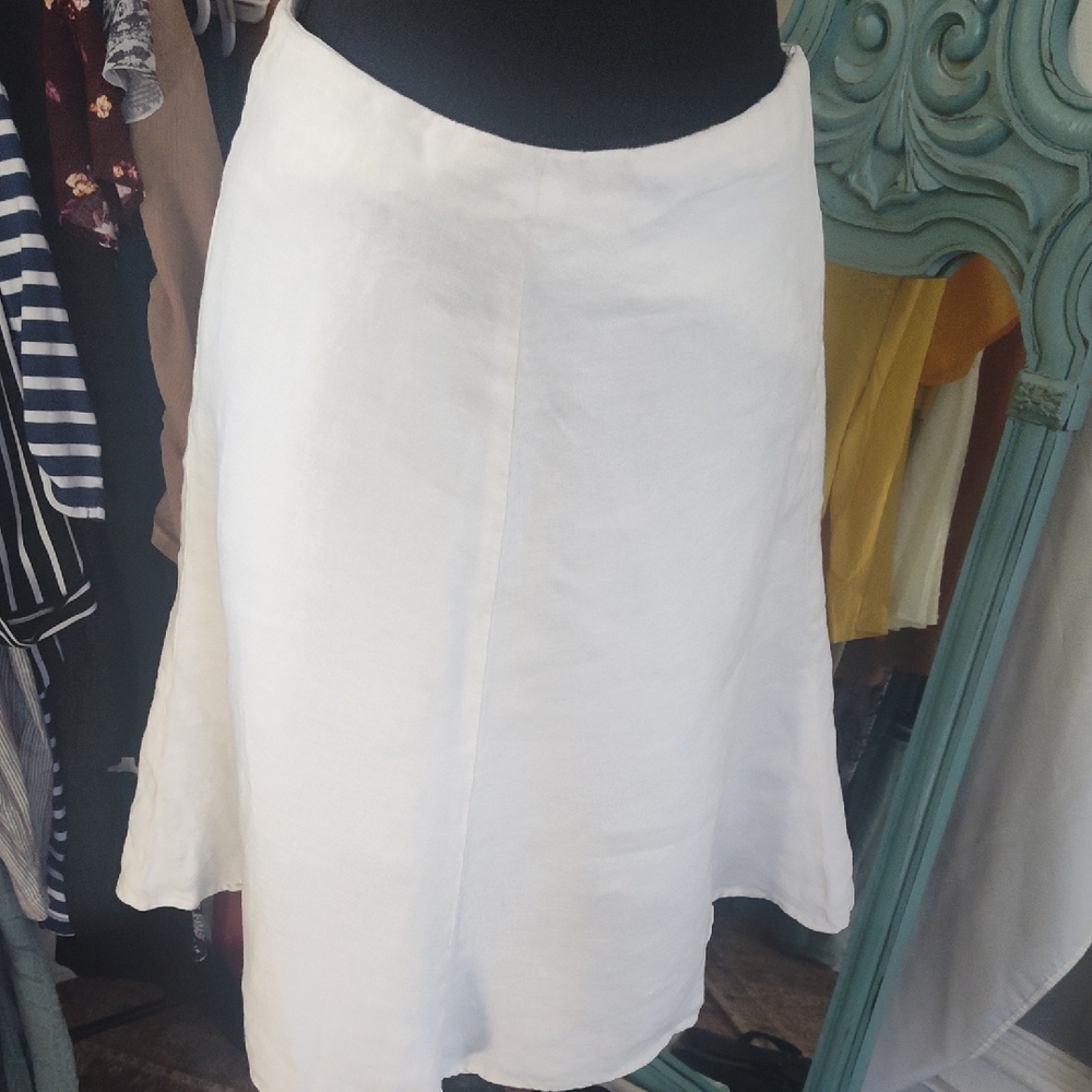 Banana Republic Cream A-Line Skirt